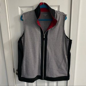 Allison Daley Black and White Houndstooth Vest